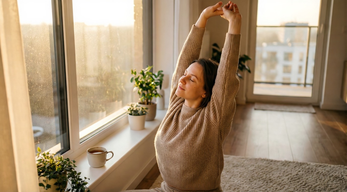 daily wellness morning stretching routine at home