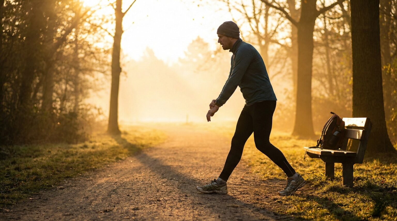 man exercising outdoors