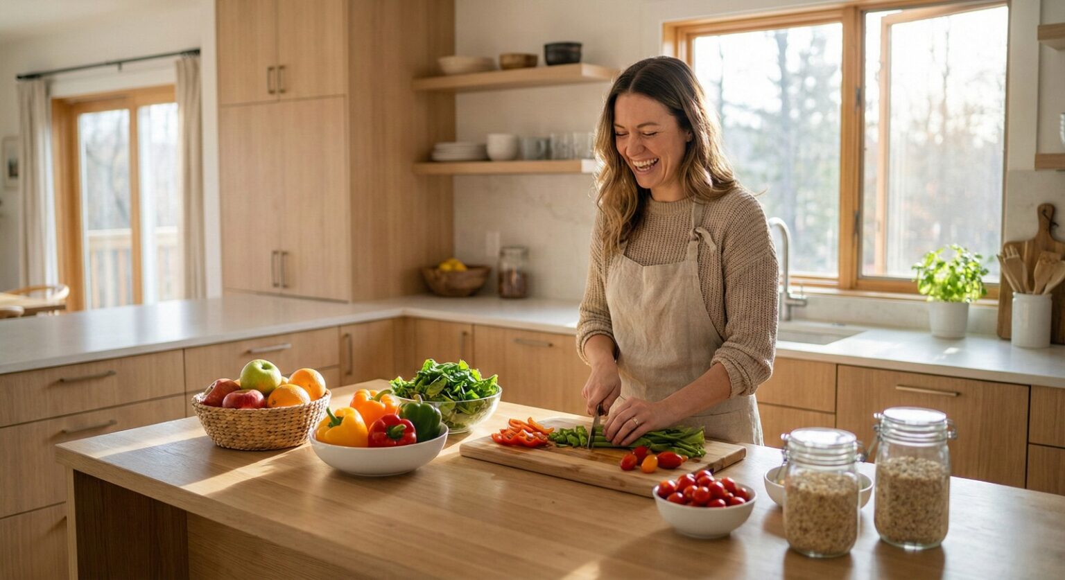 woman preparing healthy meal