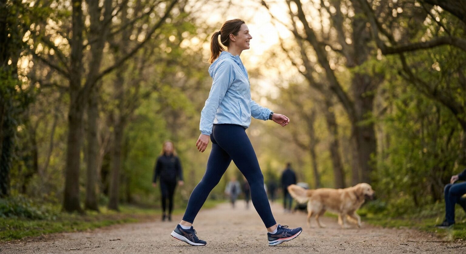 woman walking outdoors