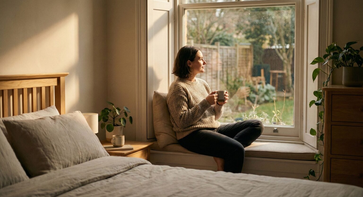 healthy morning routine starting peaceful day