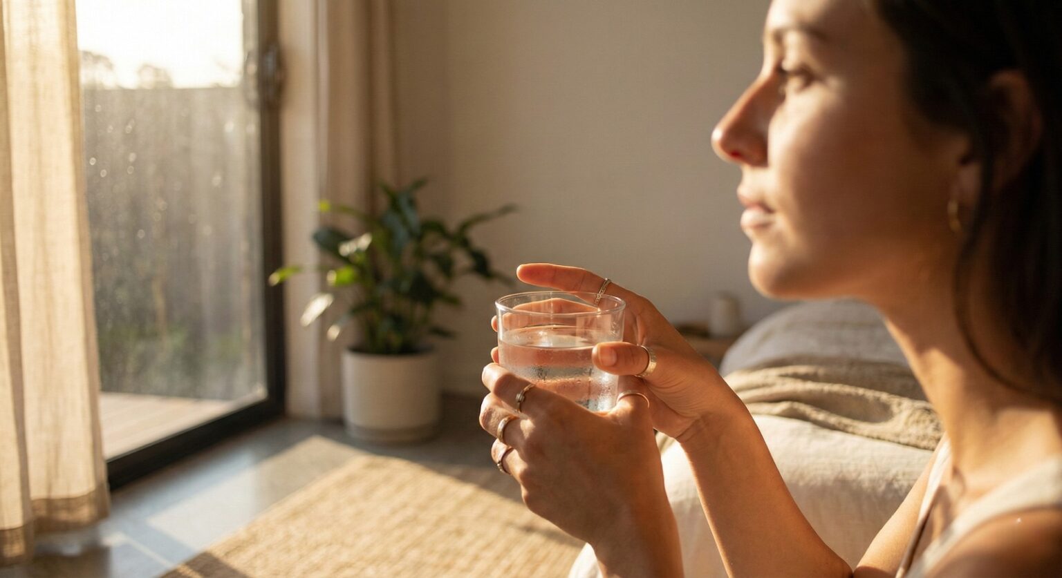 drinking water morning hydration healthy habit