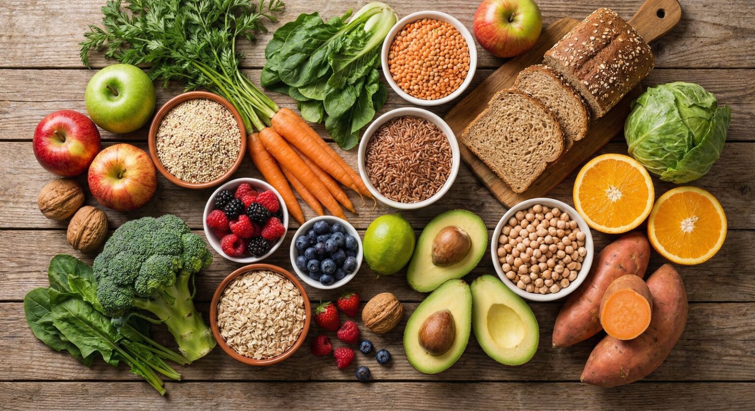 fiber rich foods supporting healthy digestion