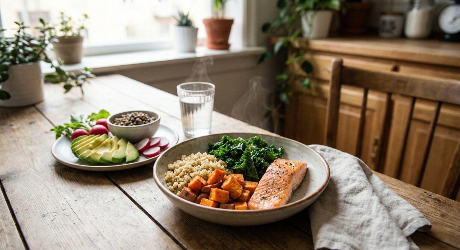 balanced meal supporting digestion and immunity