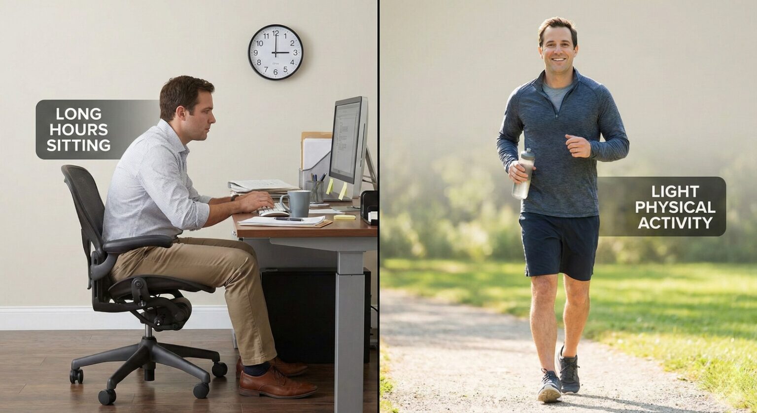 sedentary vs active lifestyle