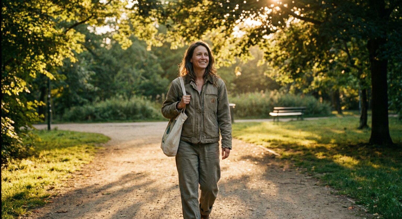 woman walking for digestion